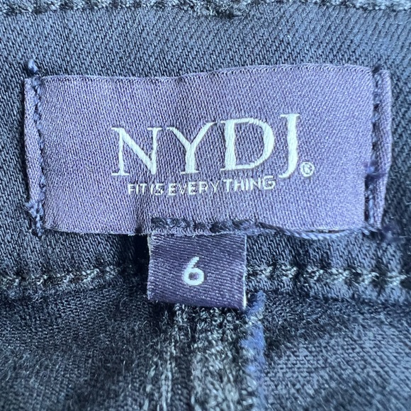 NYDJ Black Sheri Slim Ankle Cuff Denim Jeans 6 New NWT stretch - Picture 5 of 14